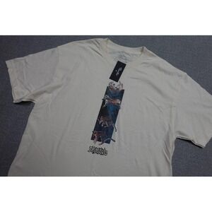 Primitive Nine Lives Shirt Mens Large White Cat Graphic Skate Tee T-Shirt NWT